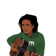 playing guitar robert nesta marley bob marley roots rock reggae song strumming