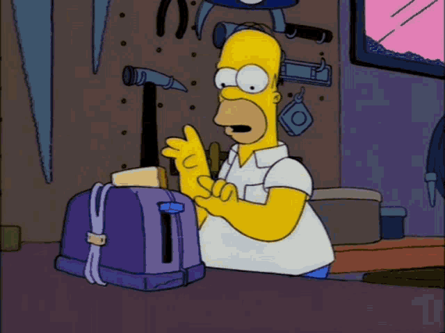 Toaster The Simpsons GIF - Toaster The Simpsons - Discover & Share GIFs