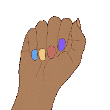 hands colorful