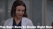 Station19 Amelia Shepherd GIF - Station19 Amelia Shepherd You Dont Have To Decided Right Now GIFs