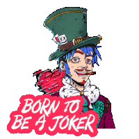 Jokerclub Born To Be A Joker Sticker - Jokerclub Joker Born To Be A Joker Stickers