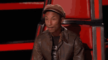 The Voice - Pharrell Looks Around GIF - The Voice Pharrell Looking GIFs
