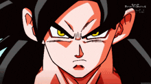 a close up of a cartoon character with the word super on the bottom left