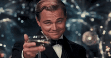 Leonardo Di Caprio Cheers GIF - Leonardo Di Caprio Cheers Drinks GIFs