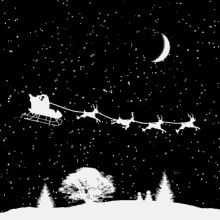 Santa Sleigh Reindeer GIF