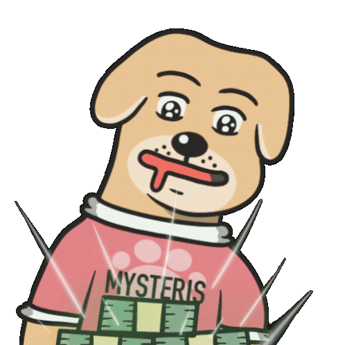 Mysteris Doggo Money Sticker - Mysteris Doggo Money Doggo Loves Money Stickers