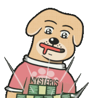 Mysteris Doggo Money Sticker - Mysteris Doggo Money Doggo Loves Money Stickers