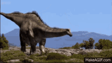 sauropod allosaurus running jumping animal