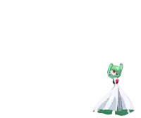 a green and white cartoon character is flying through the air