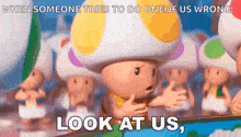 Look At Us Were Adorable Yellow Toad GIF - Look At Us Were Adorable Yellow Toad The Super Mario Bros Movie GIFs