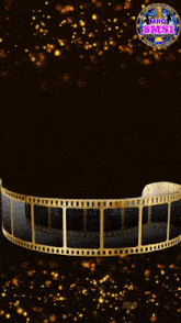 a woman with a crown on her head is surrounded by film strips and the words star on the top
