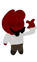a cartoon character with a mustache is wearing sunglasses and a white shirt