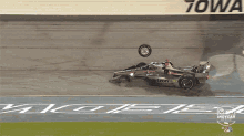 loose tire wrecked wipeout motorsports indycar series
