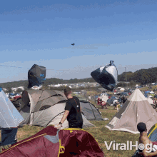 Tent Blown Away Viralhog GIF - Tent Blown Away Viralhog Gazebo Blown Away GIFs