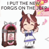 Uma Musume Tokai Teio GIF - Uma Musume Tokai Teio I Put The New Forgis On The Jeep GIFs