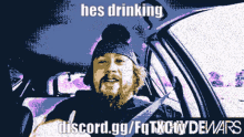 Hes Drinking Happy GIF - Hes Drinking Happy Spit GIFs
