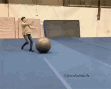 Flipping Yoga Ball GIF - Flipping Yoga Ball Backflip GIFs