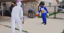 Frieza And Vegeta Basketball Is This Game Really That Complex For You Monkey GIF - Frieza And Vegeta Basketball Is This Game Really That Complex For You Monkey Dribbling GIFs