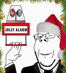 Jolly Alarm Festive GIF - Jolly Alarm Festive Soyjak GIFs