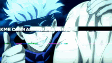 a cartoon character is smiling and giving a thumbs up with the words kme opera in the background