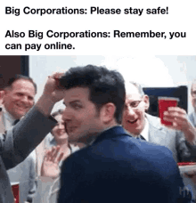 capitalism money wink please stay at home remember you can pay online