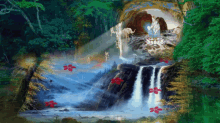 Jai Sh Krishna Nature GIF - Jai Sh Krishna Nature Waterfalls GIFs