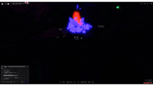 a screenshot of a video game with a purple and red explosion