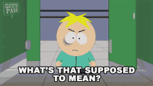 Whats That Supposed To Mean Butters Stotch GIF - Whats That Supposed To Mean Butters Stotch South Park GIFs