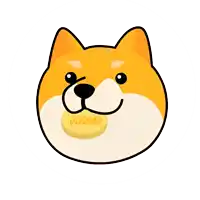 a cartoon dog with a dogpad in its mouth