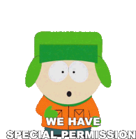 We Have Special Permission Kyle Broflovski Sticker - We Have Special Permission Kyle Broflovski South Park Stickers