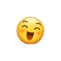 a yellow smiley face with its mouth open and eyes closed .