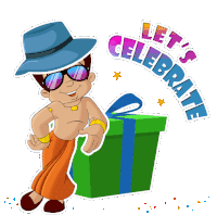 Lets Celebrate Chhota Bheem Sticker - Lets Celebrate Chhota Bheem Time To Celebrate Stickers