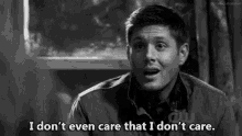 Jensen Ackles I Dont Care GIF - Jensen Ackles I Dont Care Dean Winchester GIFs