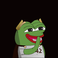 a cartoon frog with the number 42 on it
