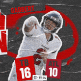 a poster of a football player with the number 16 on it