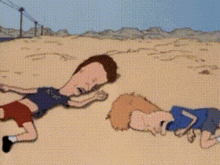 Beavis And Butthead Laying GIF - Beavis And Butthead Laying Desert GIFs
