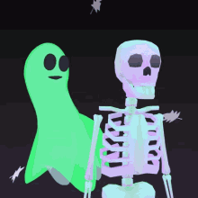 Ghost Skeleton GIF - Ghost Skeleton Halloween GIFs