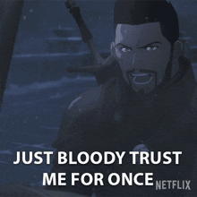 Just Bloody Trust Me For Once Vesemir GIF - Just Bloody Trust Me For Once Vesemir Witcher GIFs