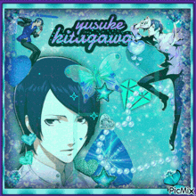 a picture of a man with the name yusuke kitagawa on the bottom