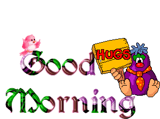 Good Morning Bird Sticker - Good Morning Bird Hugs Stickers