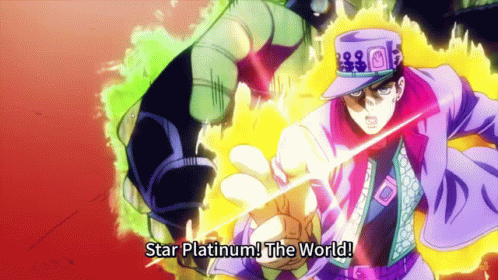 Kujo Jotaro Star Platinum The World sfx Za warudo by Plumfir25