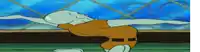 squidward from spongebob squarepants is doing a yoga pose with his arms outstretched and his eyes closed .