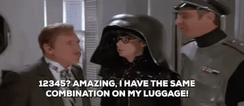 Amazing, I Have The Same Combination GIF - Mel Brooks Password Rick Moranis  - Discover & Share GIFs