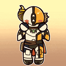a drawing of a robot with the name dysou on the bottom left