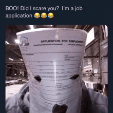Job Application Boo GIF