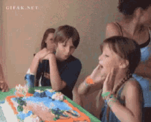 Kids Face In Birthday Cake GIF
