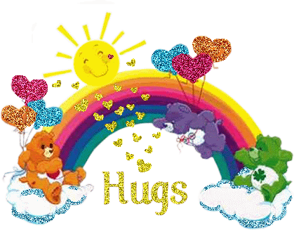 Hugs Carebears Sticker - Hugs Carebears Rainbow Stickers