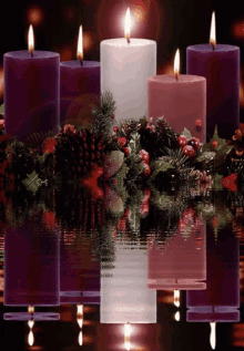 Candles Flowers GIF - Candles And Flowers GIFs