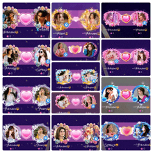 a collage of images of a woman with the name anushka on the bottom