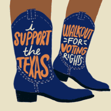 I Support The Texas Walkout For Voting Rights Boots GIF